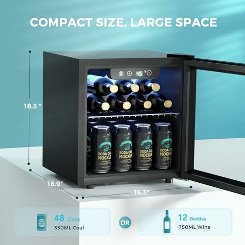 EUHOMY 48 Can Mini Fridge