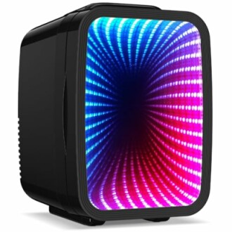 Mini Fridge with Dimmable LED Light