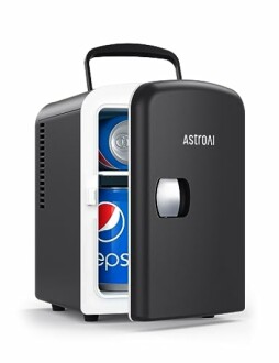 Mini fridge with a Pepsi can inside